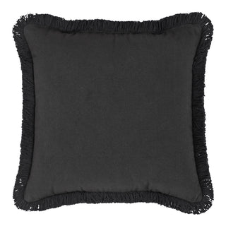 3 Christmas Trees Black Woven Pillow