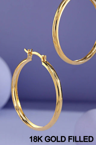 18k Gold Filled Hoop Earrings