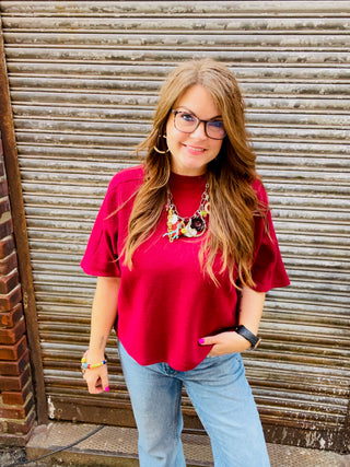 Blair Summer Sweater in Cabernet