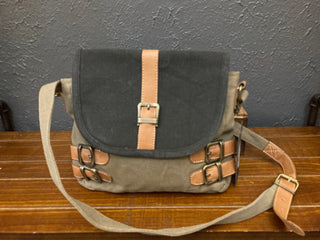 Buckled Up Up-Cycled Canvas Crossbody