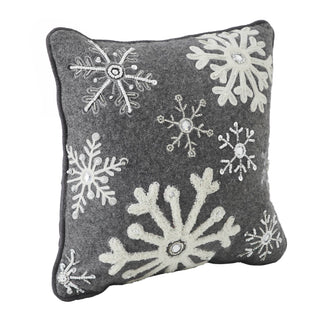 Snowflakes Woolen Felt Pillow