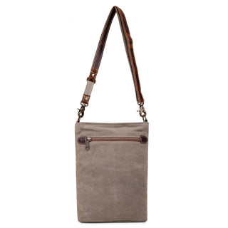 Feather Days Canvas & Leather Shoulder Bag