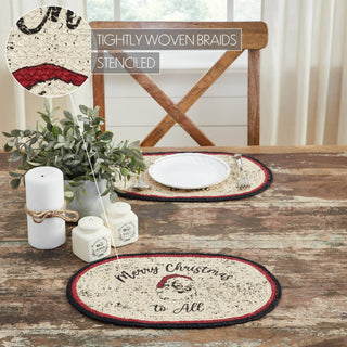 Jolly Ole Santa Jute Oval Placemat