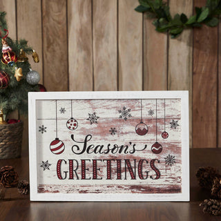 Season's Greetings Ornaments Wall Hanging