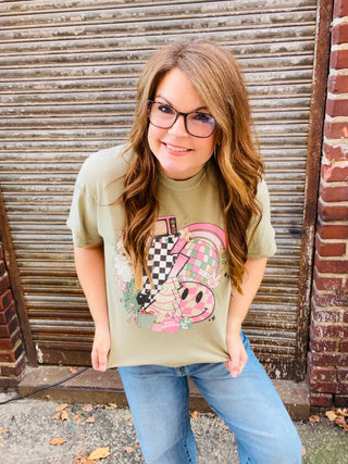 Pink Christmas Collage Tee