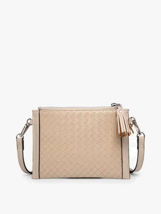 Mirabel Woven Double Zip Crossbody