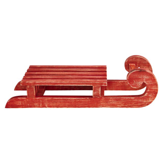 Red Sled Wooden Figurine