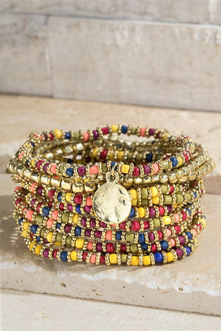 Colorful Day Beaded Bracelet Set