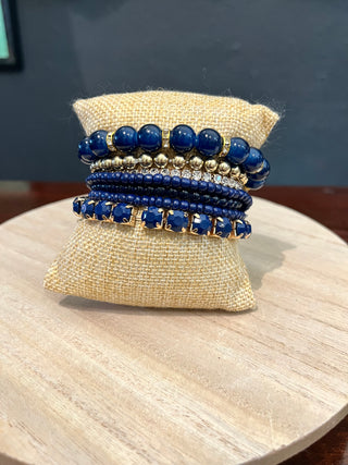 Bold and Beautiful Bracelet Set - Navy