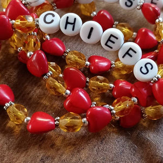 KC Chief's Imperial Hearts Bracelet