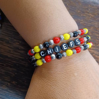 Kansas City Chiefs Beaded Bracelet