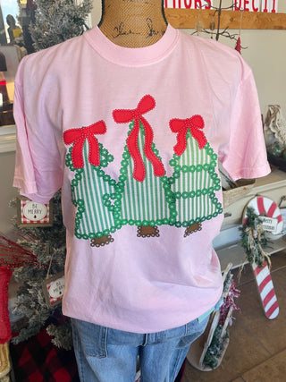 Seersucker Christmas Tree Tee