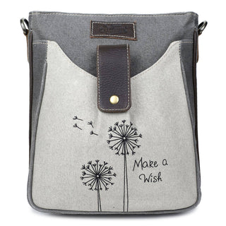 Make a Wish Canvas & Leather Shoulder Bag