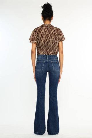 Mid Rise Flare Jeans by KanCan