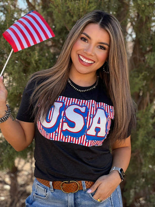USA Glitter Tee