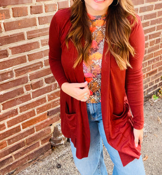 Kelsey Cardigan in Rust