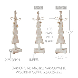 Small Wooden Star Top Christmas Tree