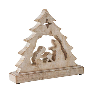 Manger Nativity Scene Wooden Figurine