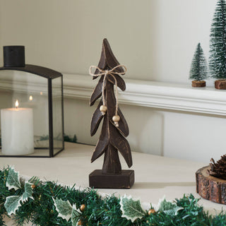 Small Festive Boughs Dark Wooden Tree