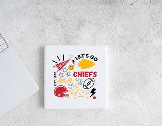 KC Doodle Ceramic Drink Coaster