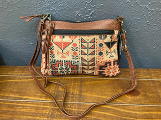 Lola Up-Cycled Canvas Crossbody Bag