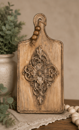 Carved Floral Decorative Cutting Board