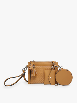 Mirabel Woven Double Zip Crossbody