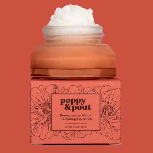 Poppy & Pout Pomegranate Peach Lip Scrub