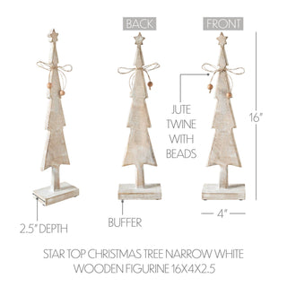 Large Star Top Wooden Christmas Tree