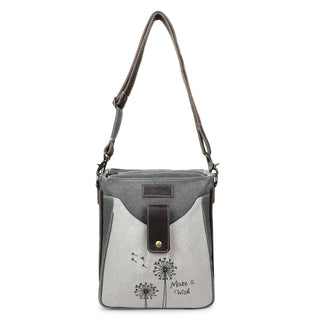 Make a Wish Canvas & Leather Shoulder Bag