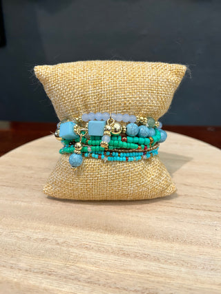 Simple and Sweet Bracelet Set - Baby Blue