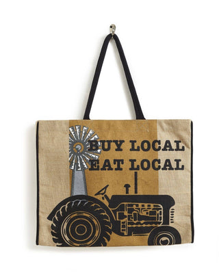 Farm Fresh Burlap Tote Bag