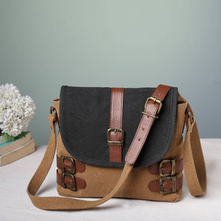 Buckled-up Brown Sugar Crossbody