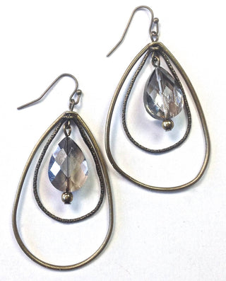 Tear Drop Double Hoop Earrings