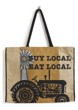 Farm Fresh Burlap Tote Bag