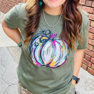 Watercolor Pumpkin Tee