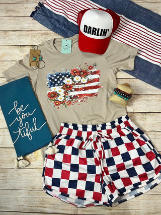 Floral Flag Tee