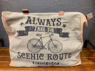 Scenic Route Up-Cycled Canvas Travel Weekender Bag