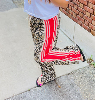 The Statement Stripe Leopard Pants