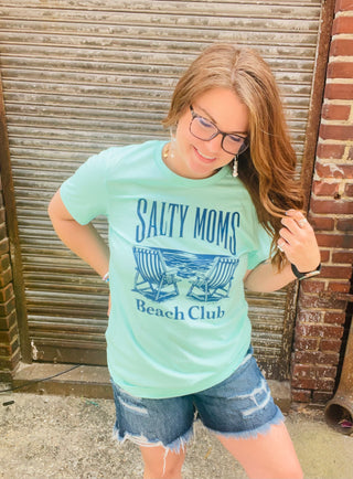 Salty Moms Beach Club Tee