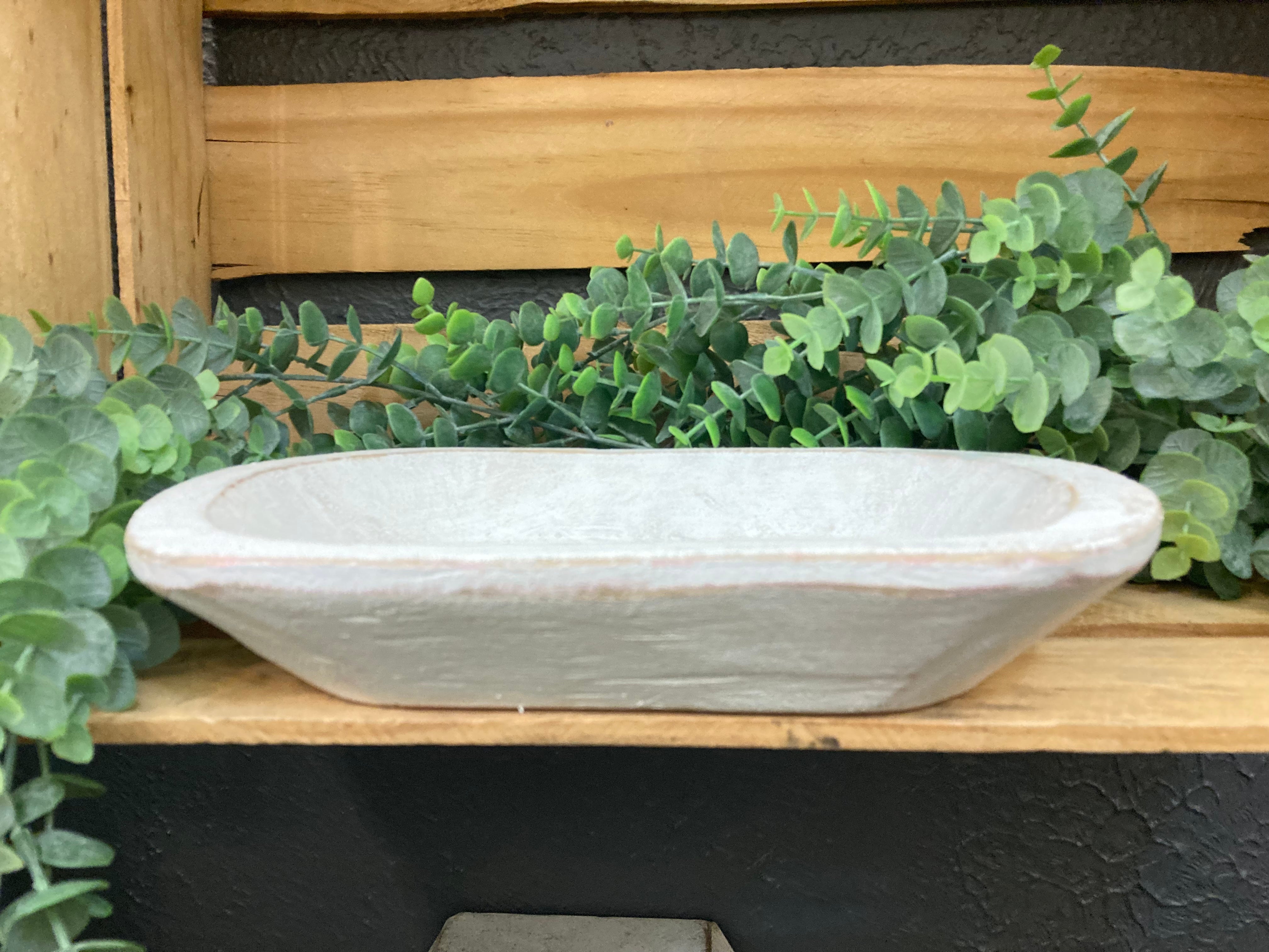 Mini White Wooden Bowl