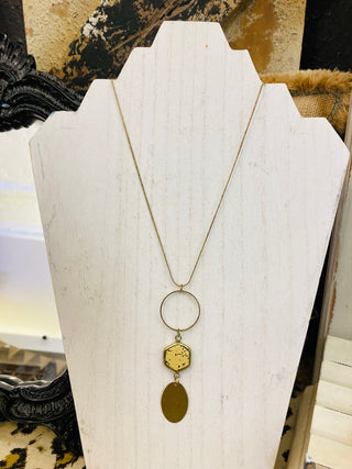 Lisa Brown Stone Drop Necklace