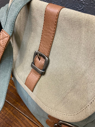 Buckled Up Agean Canvas Crossbody