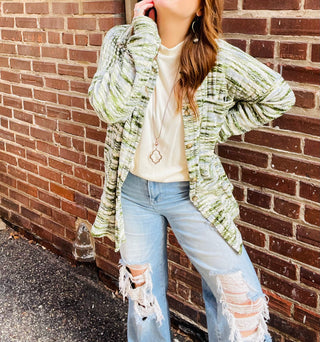 Hadley Green Button Up Cardi