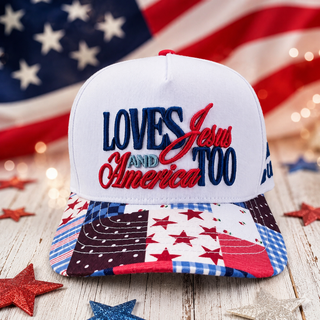 Loves Jesus Patriotic Hat ~ PREORDER