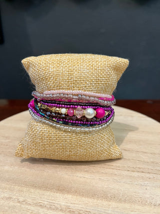 Simple and Sweet Bracelet Set - Purple