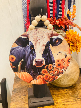 Fall Cow Small Sign