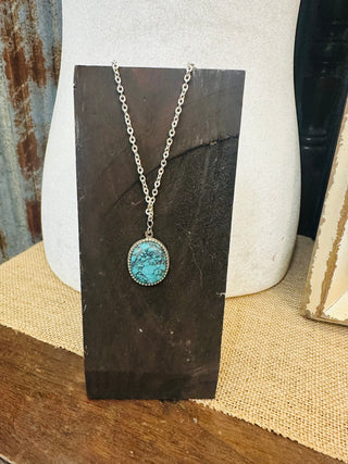 Tina Turquoise Pendant Necklace