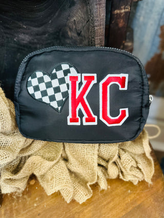 Kansas City Checked Heart Bum Bag