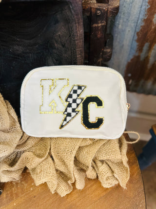 Checked Lightening Bolt KC Bum Bag